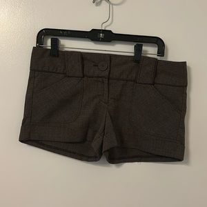 Brown plaid dress short